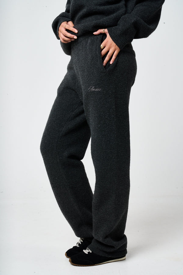 Dexter Charcoal Knitted Joggers