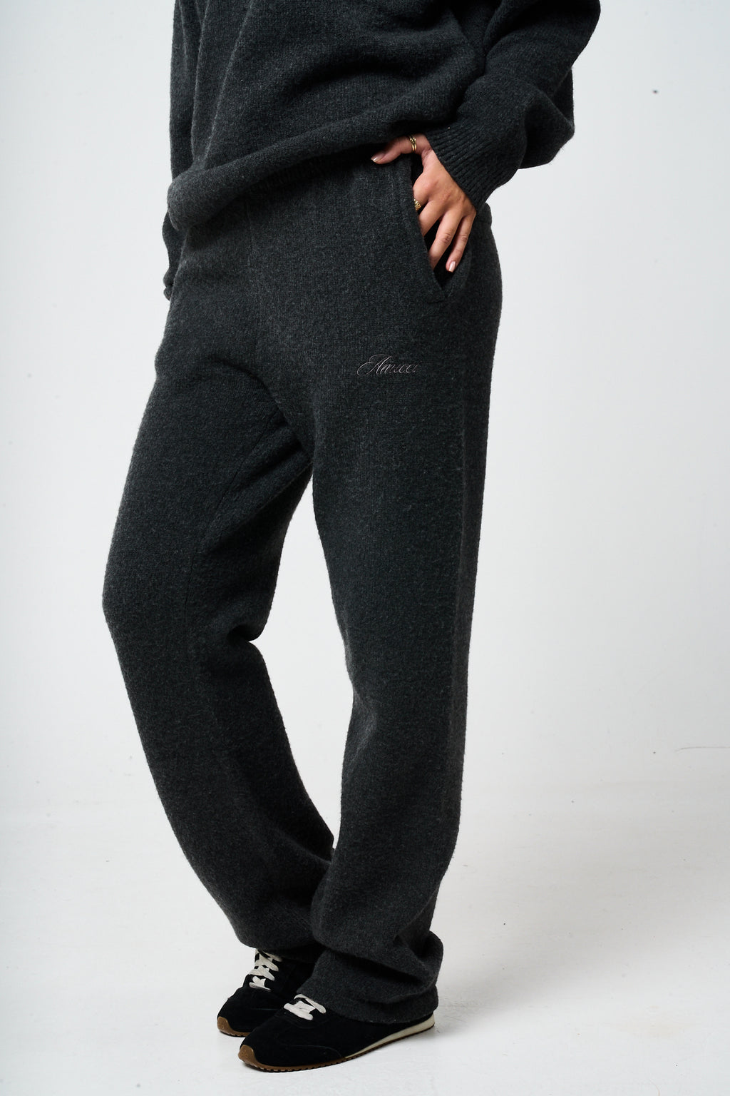 Dexter Charcoal Knitted Joggers