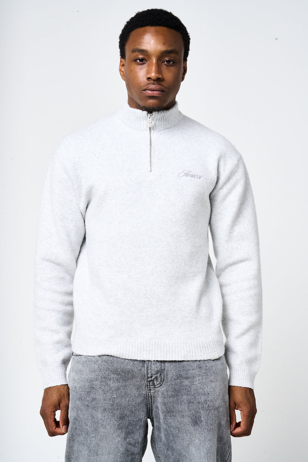 Dexter Grey Quarter Zip Sweatshirt