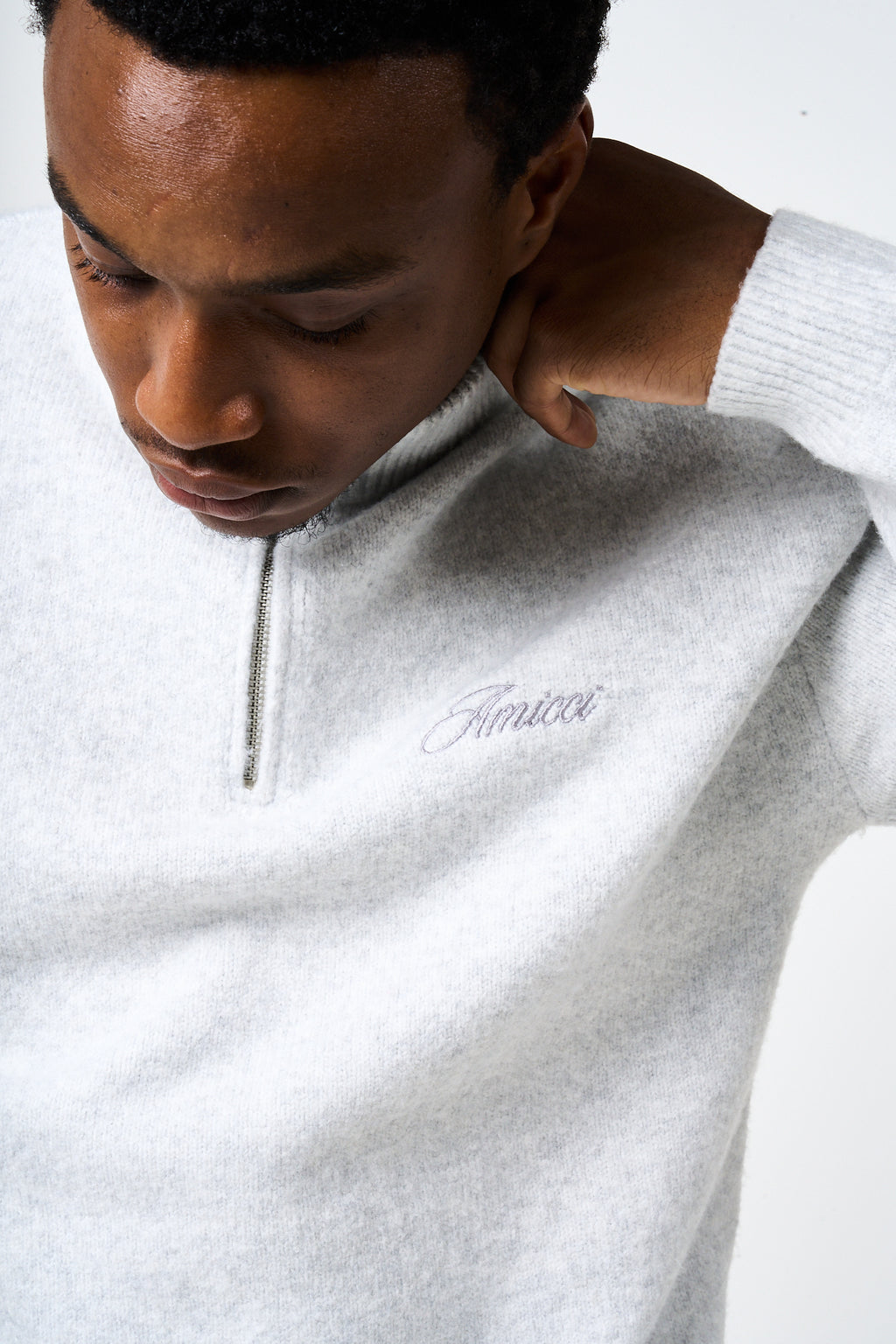 Dexter Grey Quarter Zip Sweatshirt