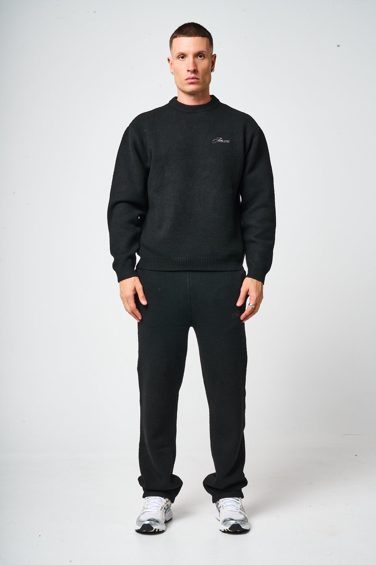 Dexter Zwart Gebreide Joggers