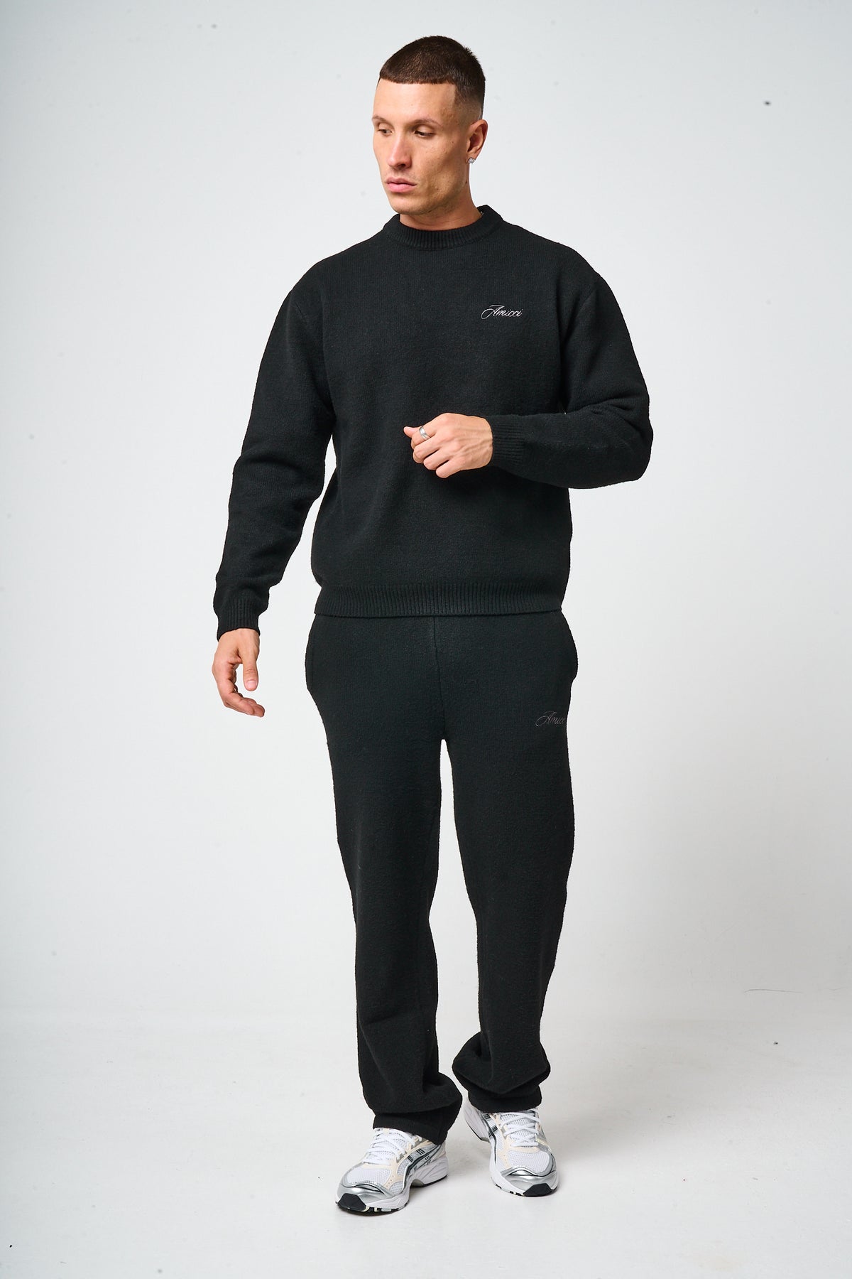 Dexter Zwart Gebreide Joggers