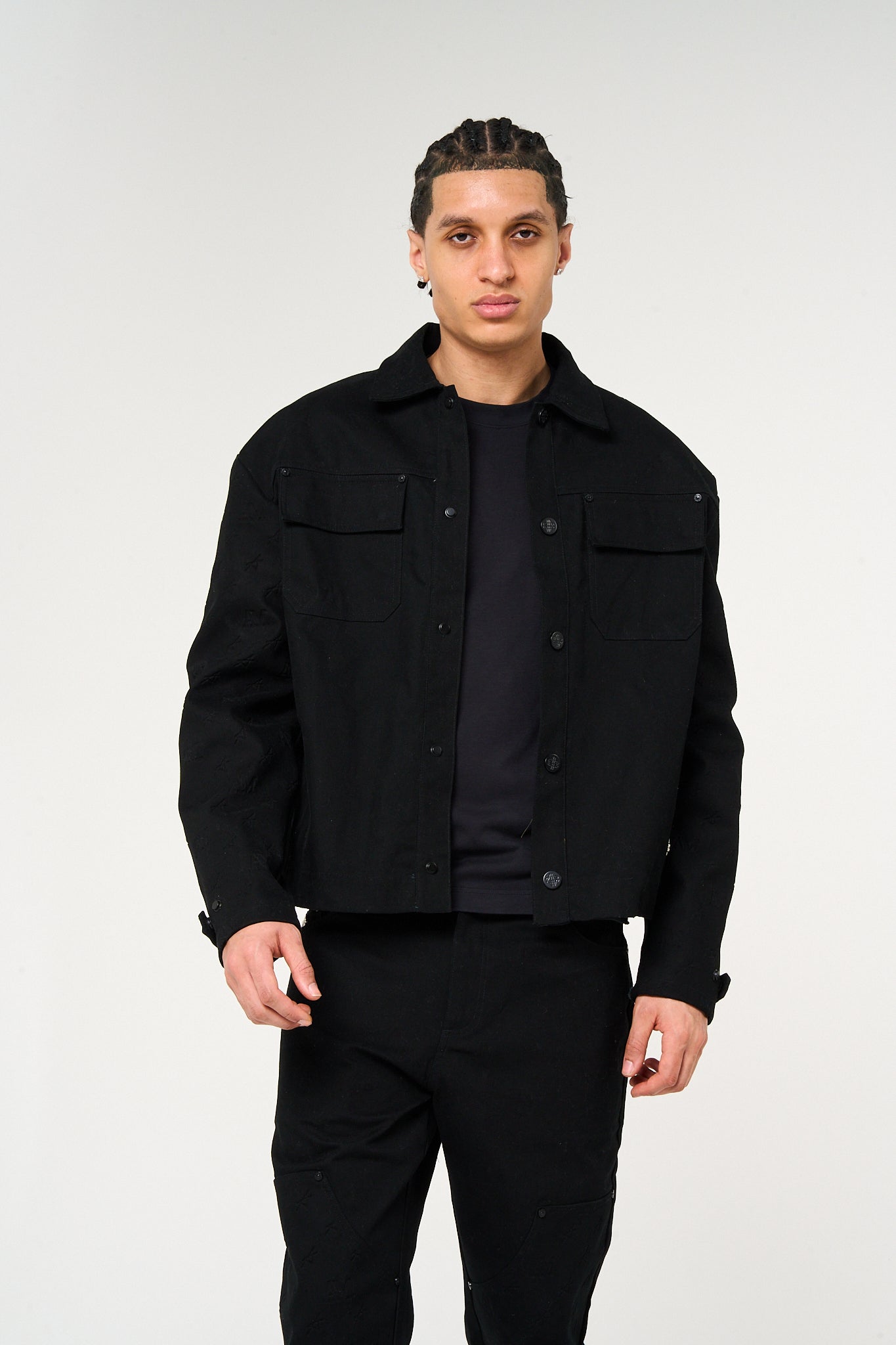 Maceo Embossed Jacket Black