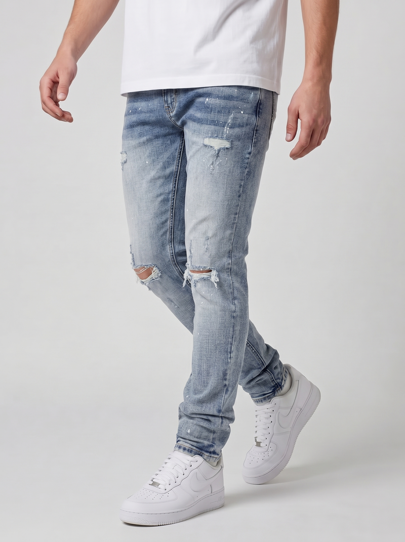 Caruso Blauwe Denim Jeans