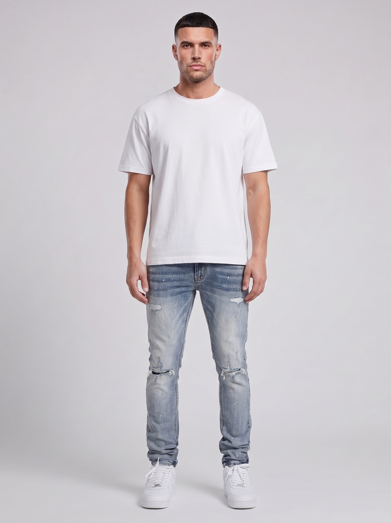 Caruso Blauwe Denim Jeans