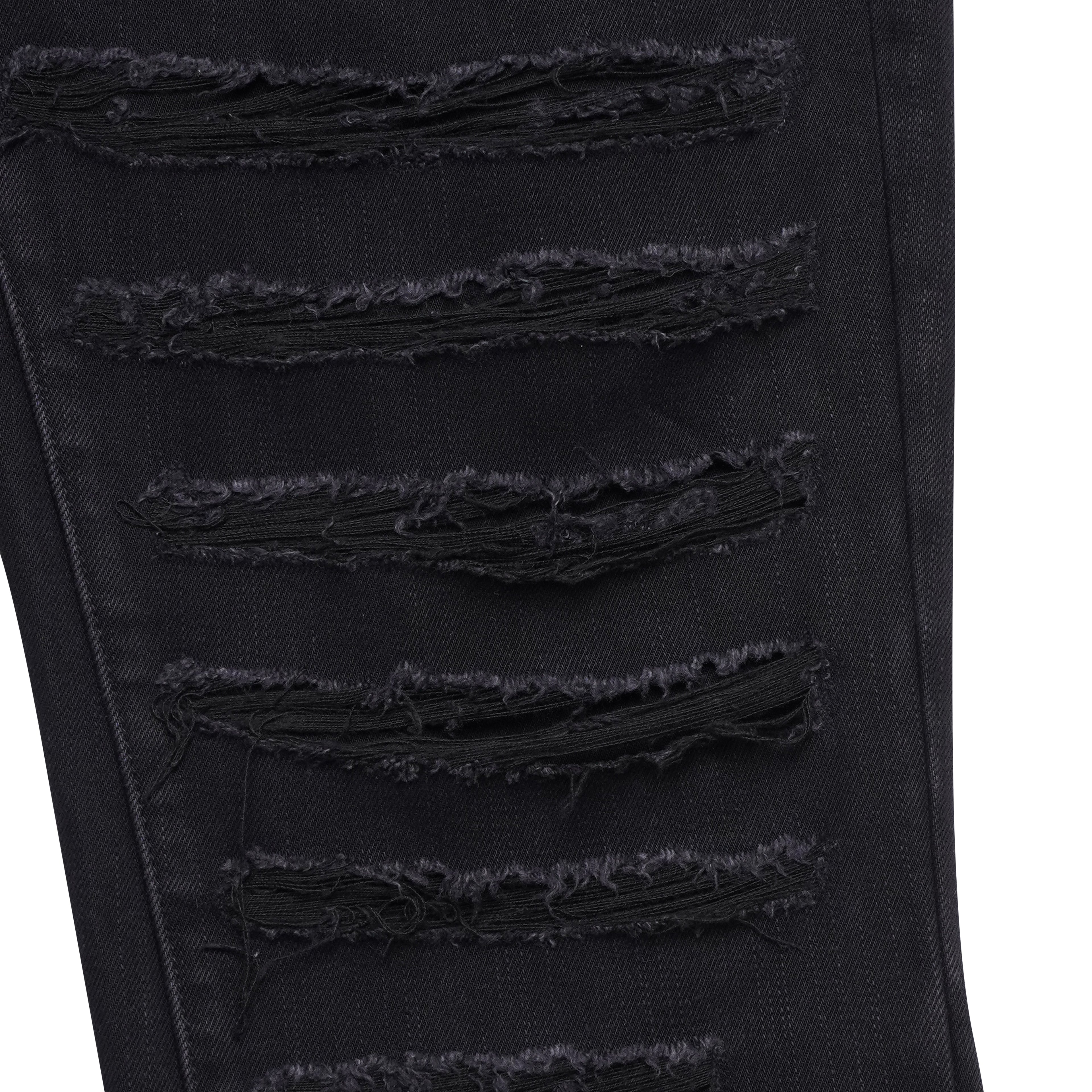 Bresso Zwarte Gescheurde Denim