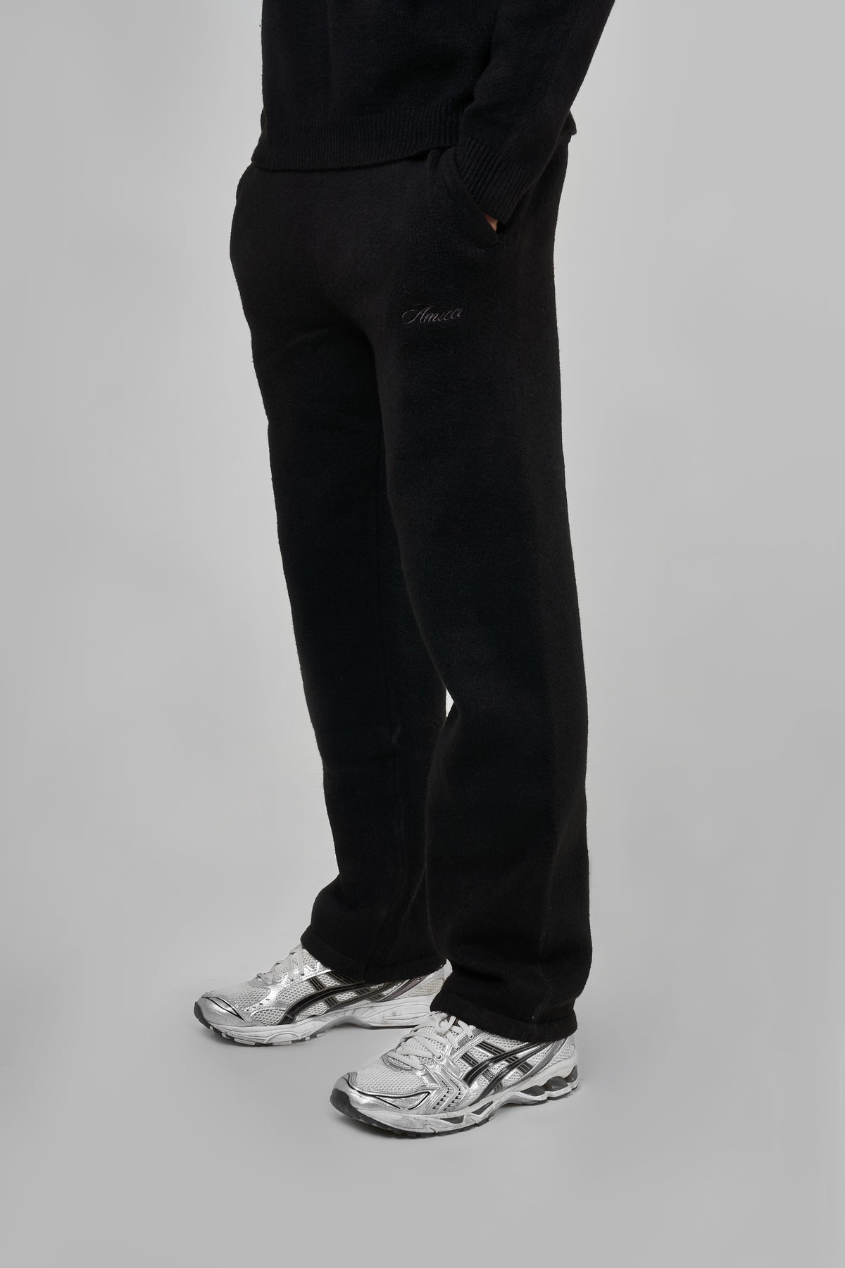 Dexter Zwart Gebreide Joggers