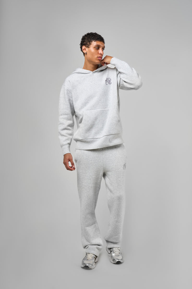 Amos Grijze Gebreide Hoodie
