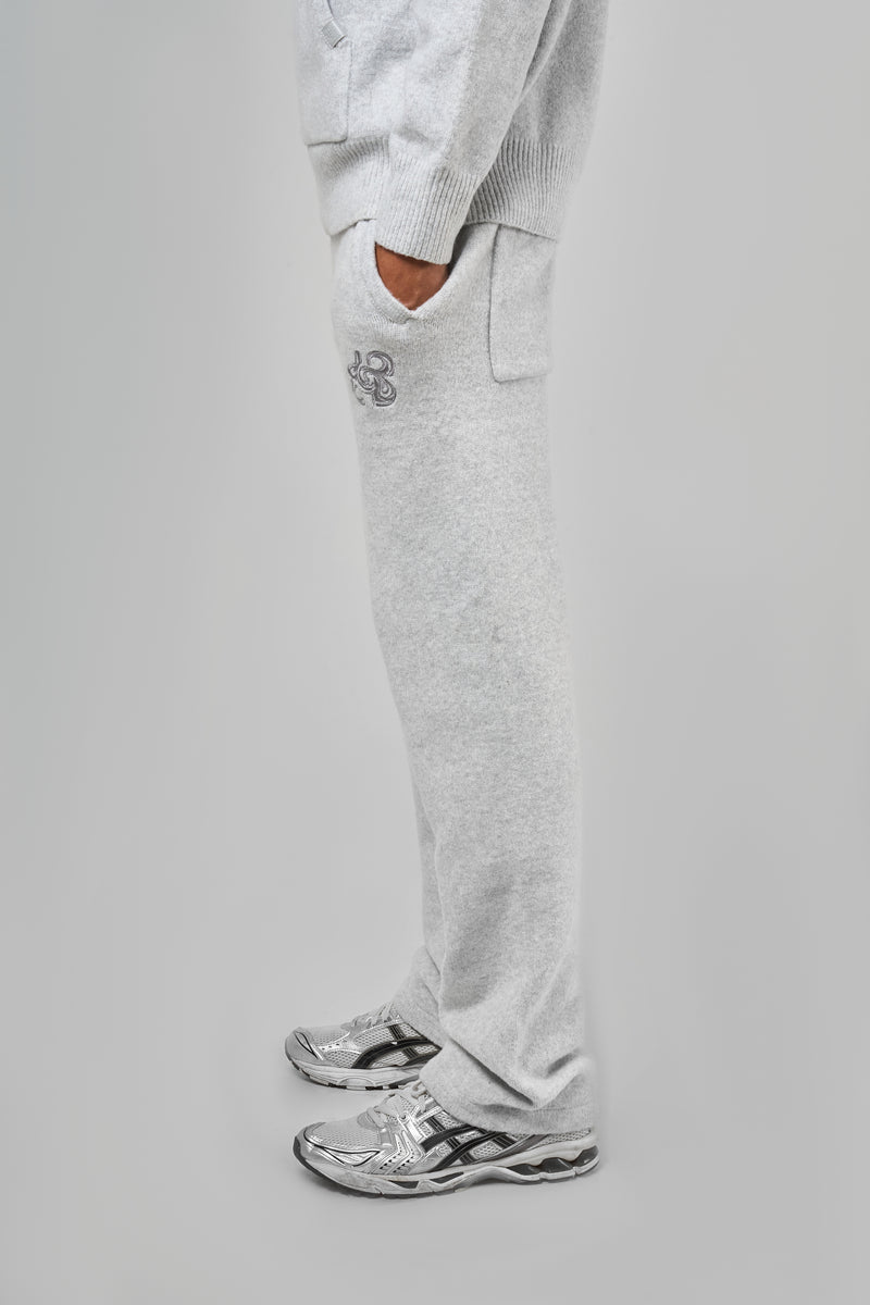 Amos Grijze Gebreide Joggingbroek