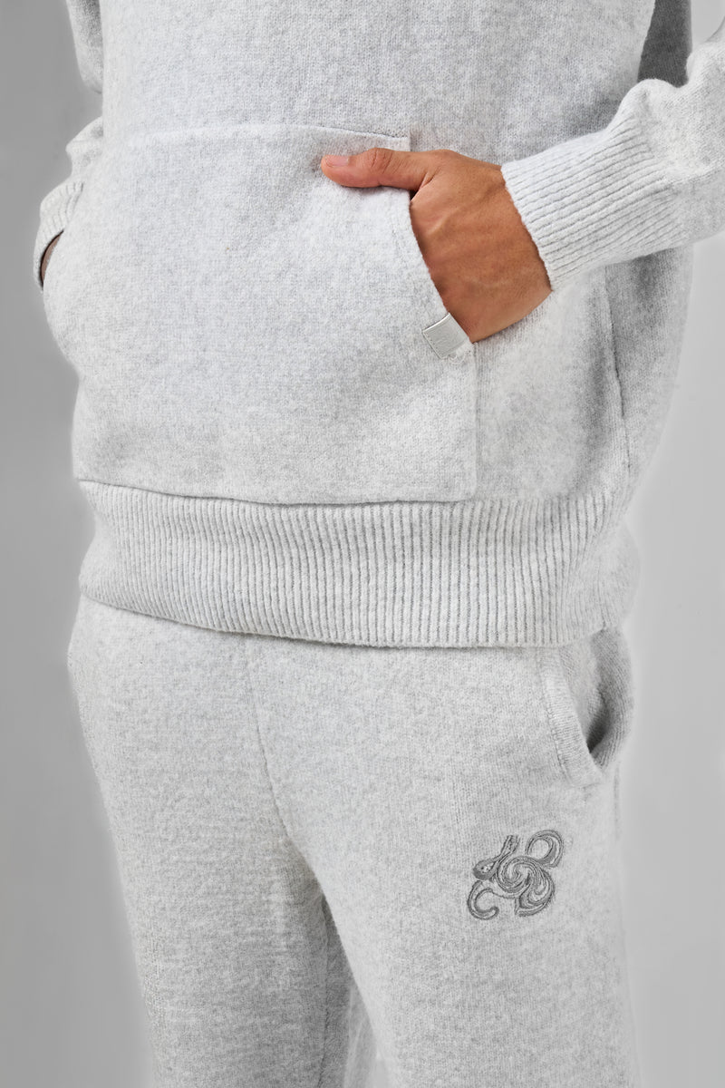 Amos Grijze Gebreide Joggingbroek