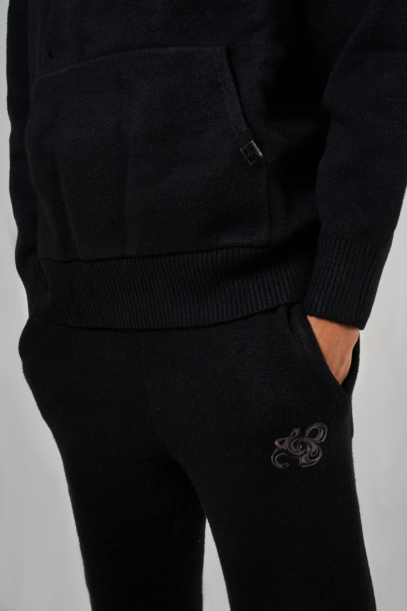 Amos zwart gebreide hoodie