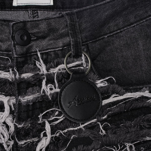 Sassari Frayed Black Denim Shorts
