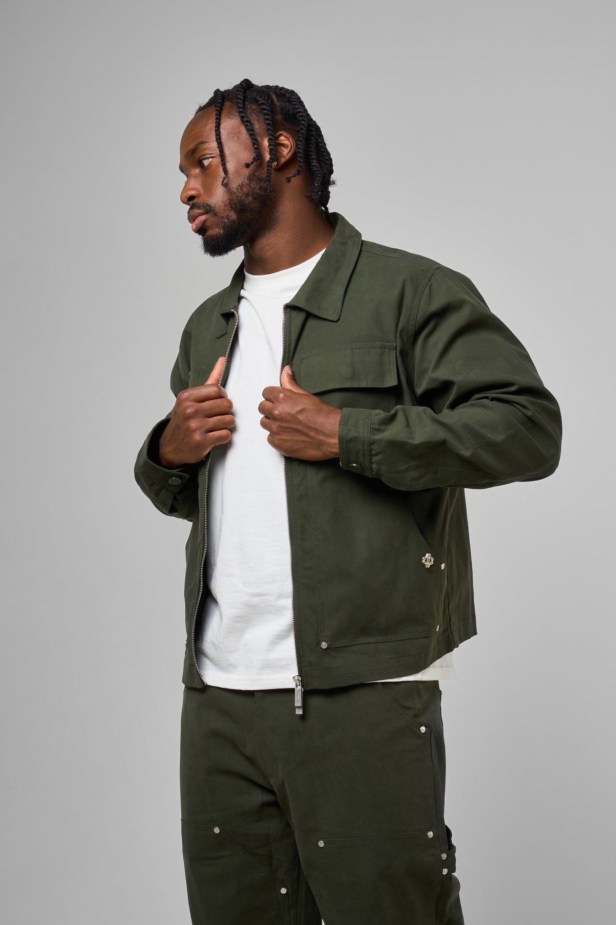 Wyatt Kakikleurig Twill Overhemd