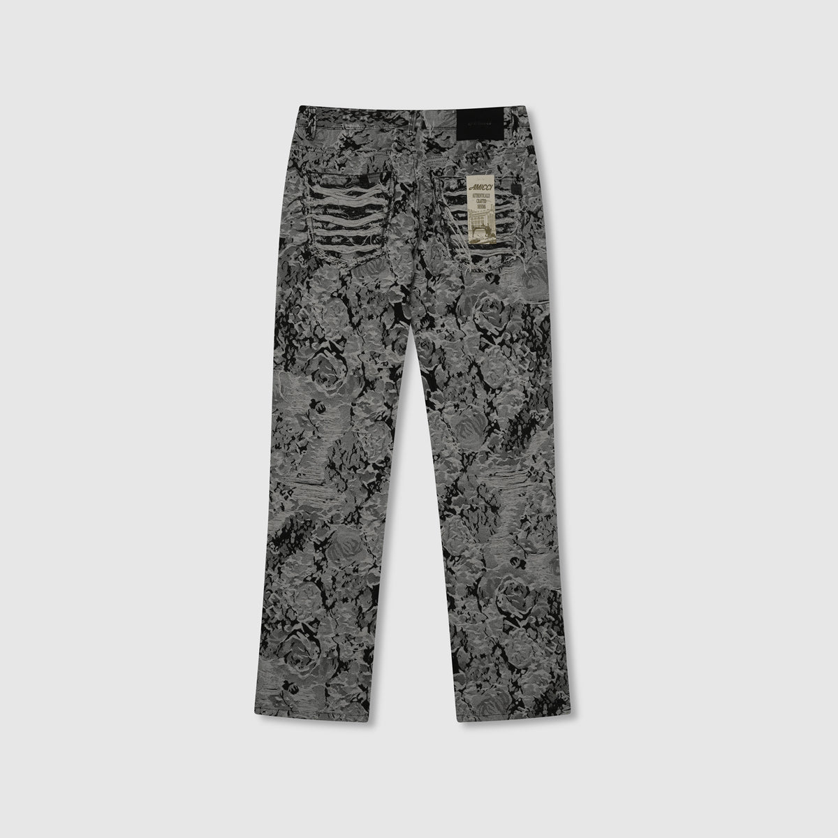 Amelio Jacquard Denim Jeans Zwart