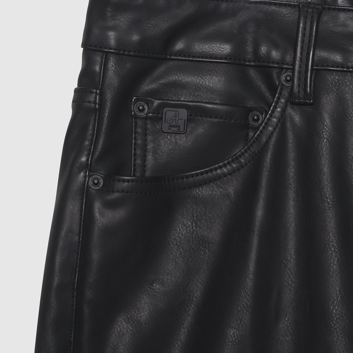 Dario Zwarte Leren Broek