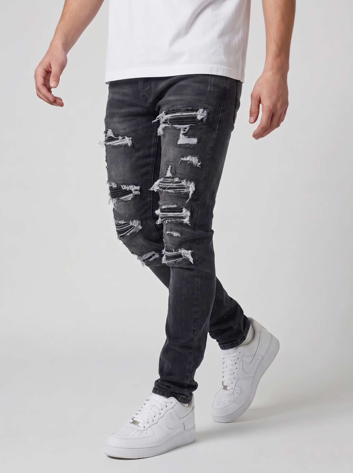 Diego Washed Black Skinny Jeans