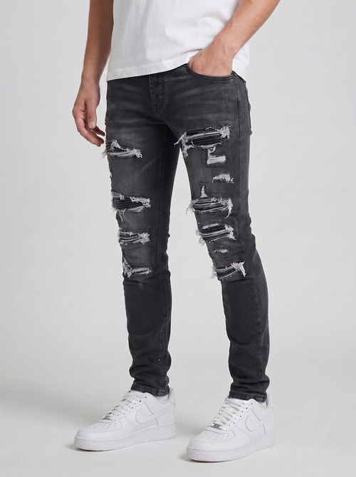 Diego Zwarte Skinny Jeans
