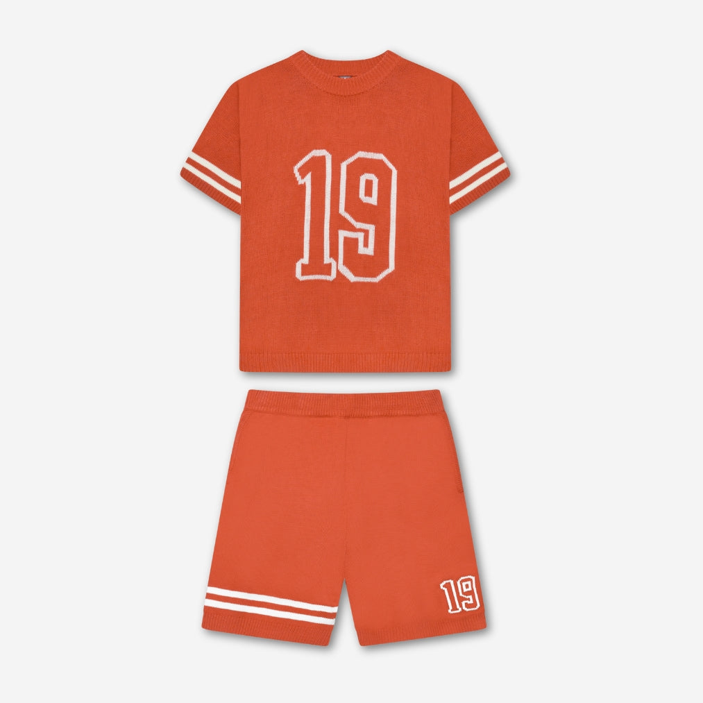 Nantes gebreide set oranje