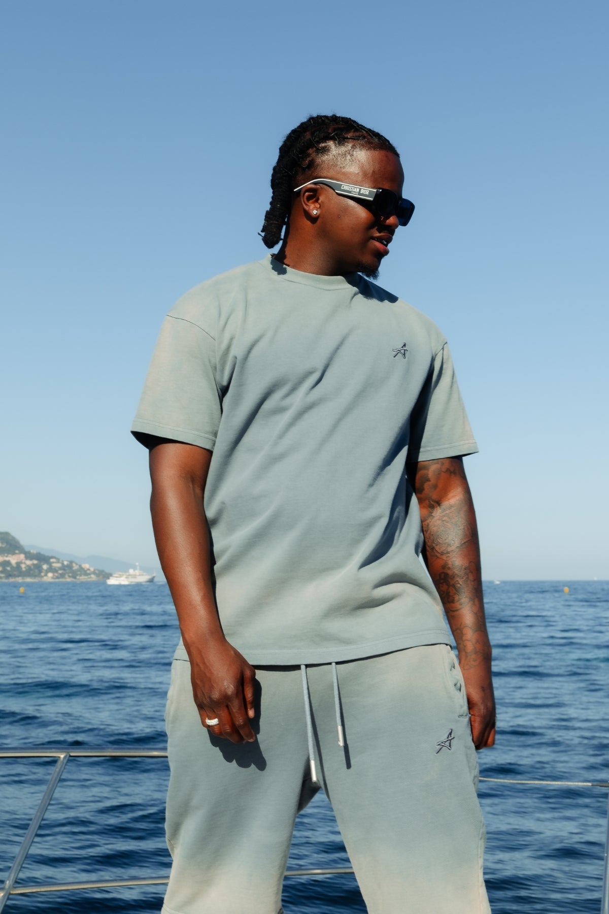 Levanto Gewassen T-shirt Blauw
