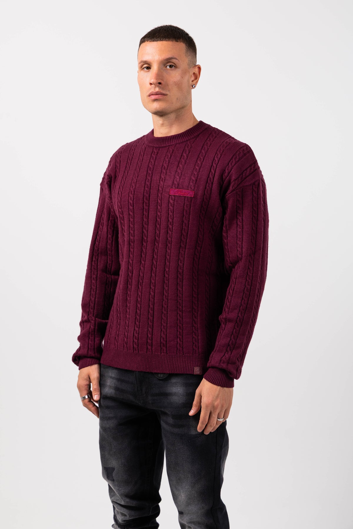 Arezzo Burgundy Logo Knitwear