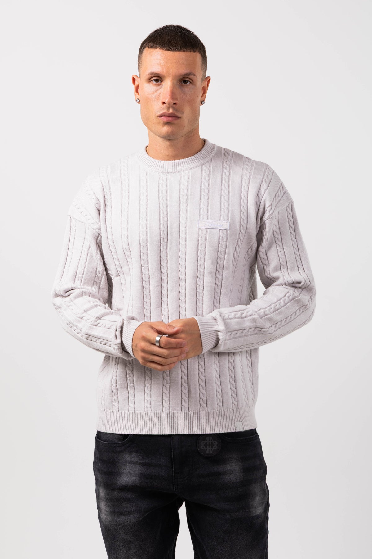 Arezzo Cream Logo Knitwear