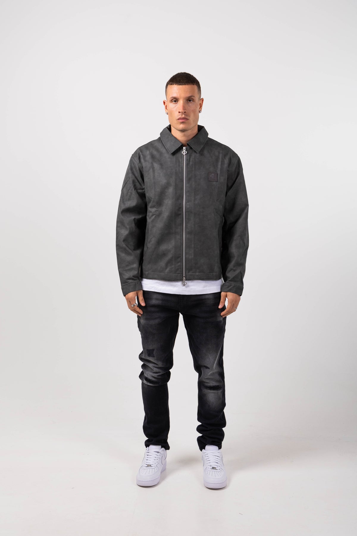 Vittorio Charcoal Coach Jacket