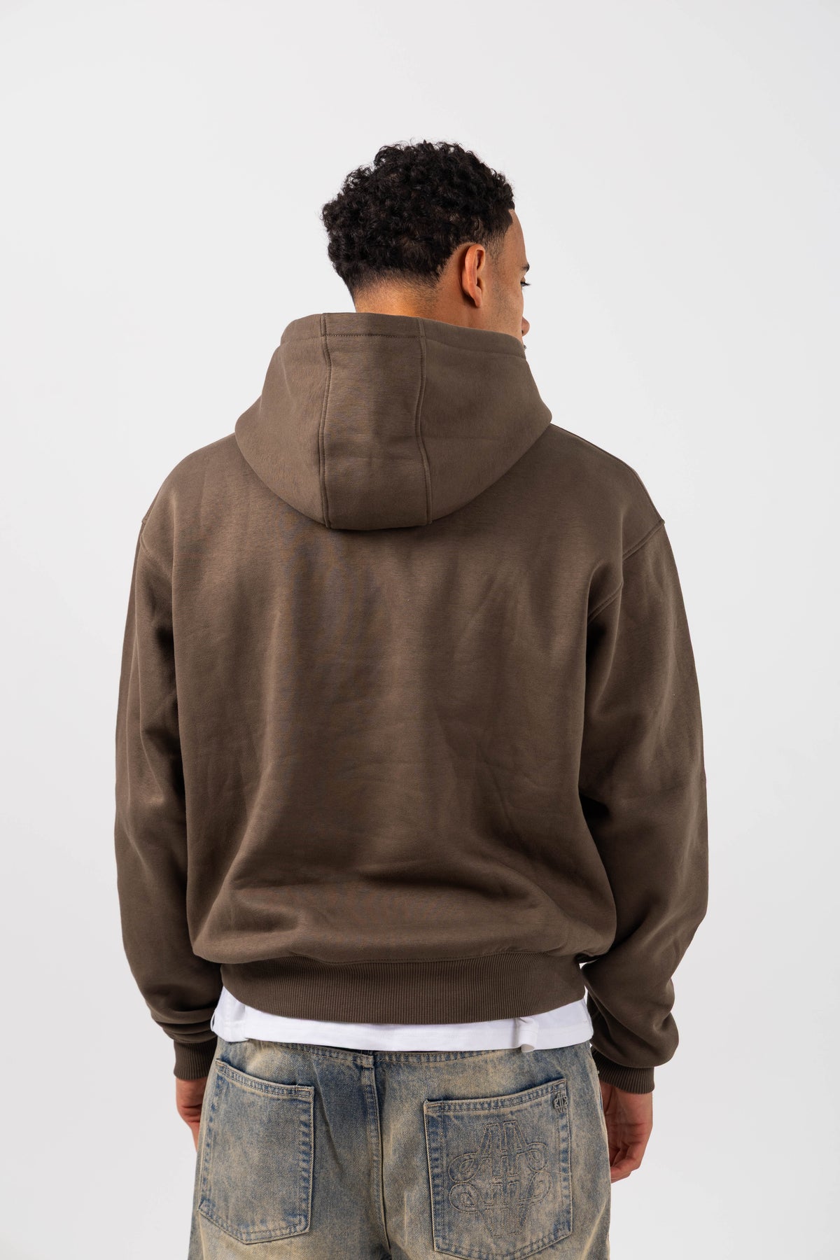 Reyes Taupe Logo Hoodie