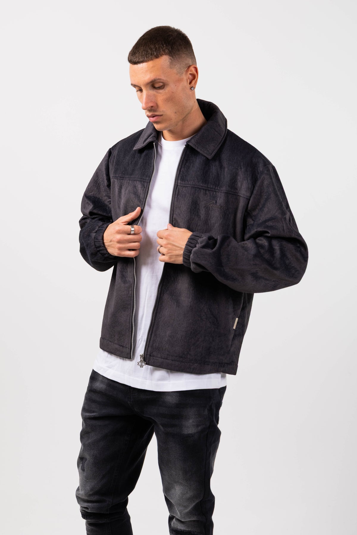 Gianni Suede Coach Jacket