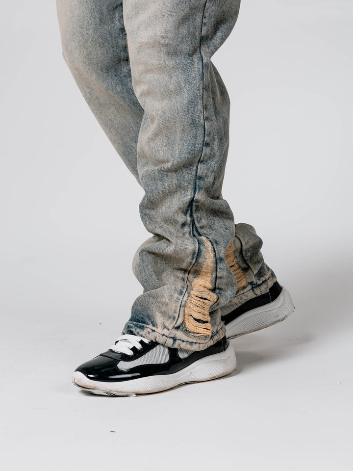 Buenos Tinted Blue Flare Jean