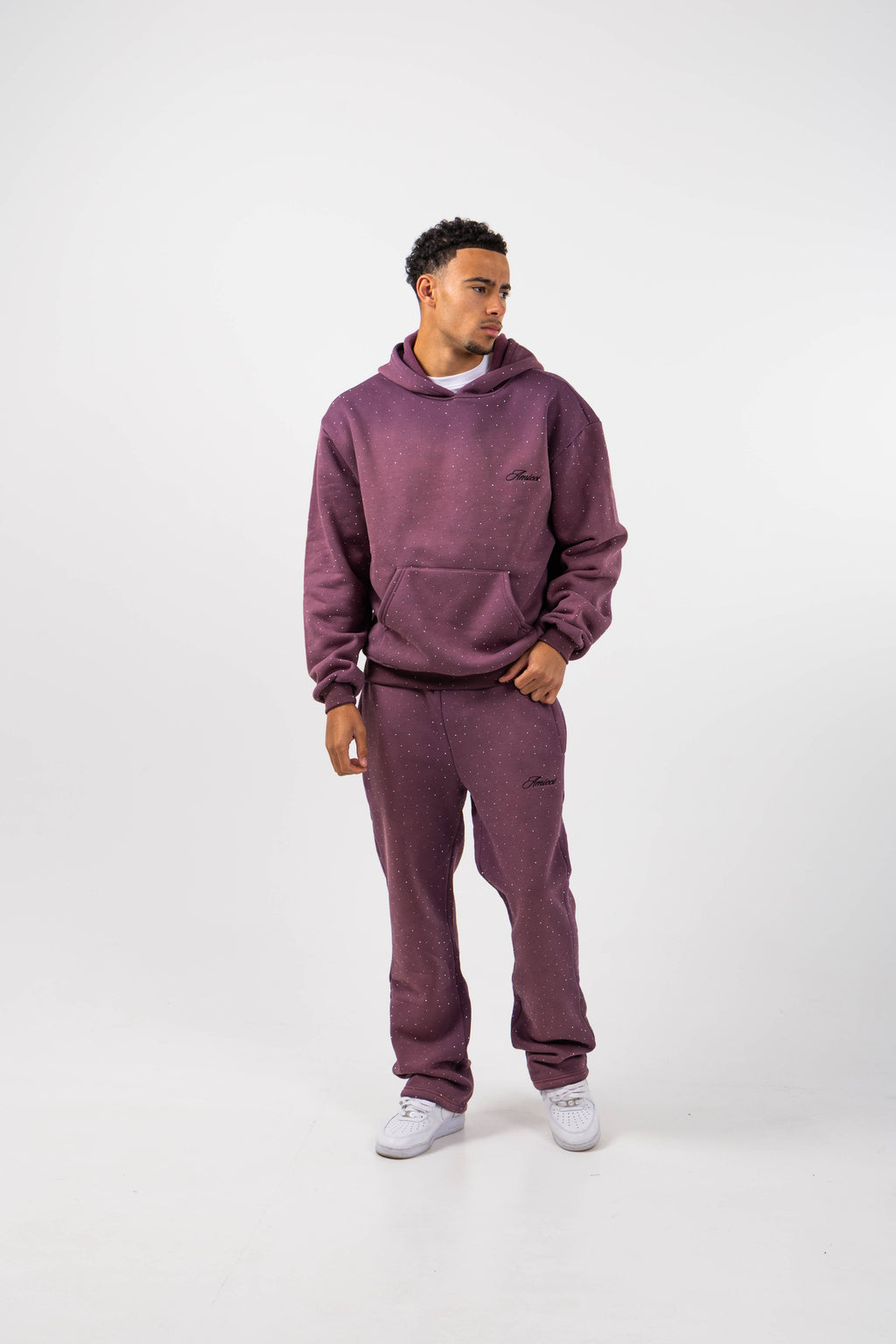 Massimo Embellished Plum Jogger