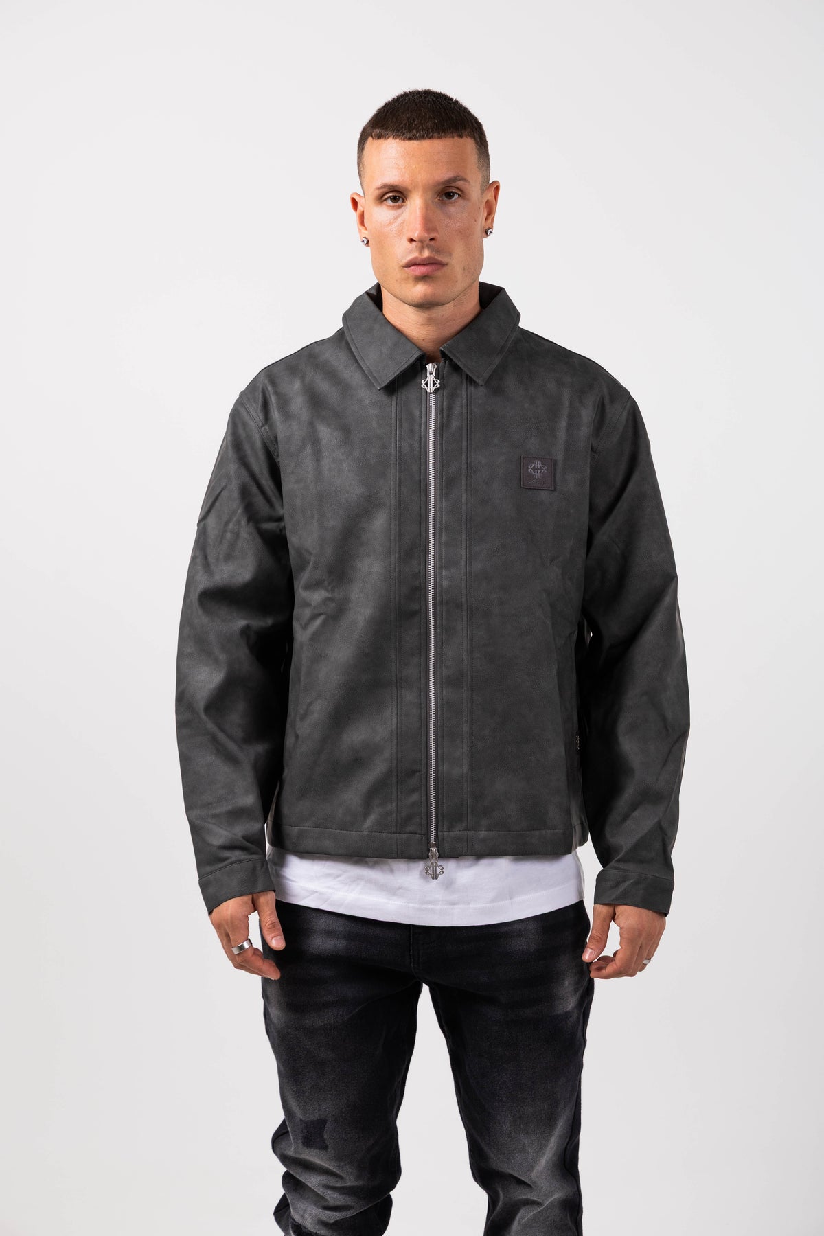 Vittorio Charcoal Coach Jacket