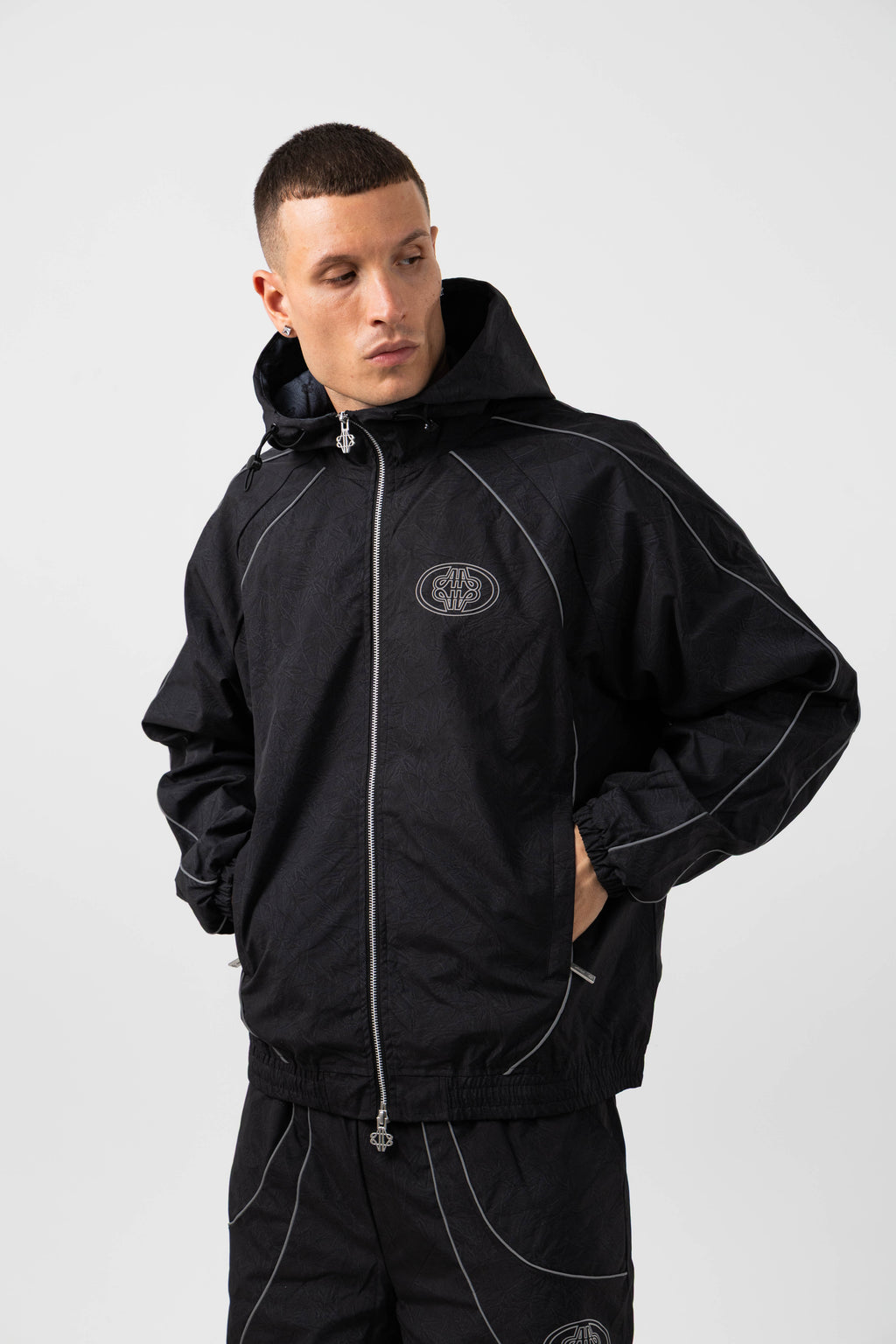 Ronin Reflective Black Windbreaker