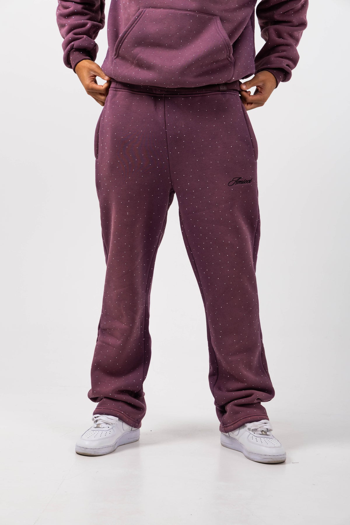 Massimo Embellished Plum Jogger