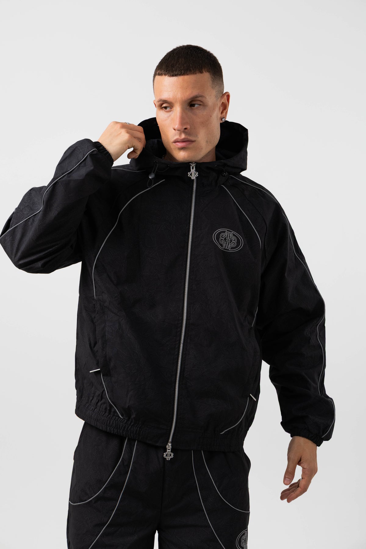 Ronin Reflective Black Windbreaker