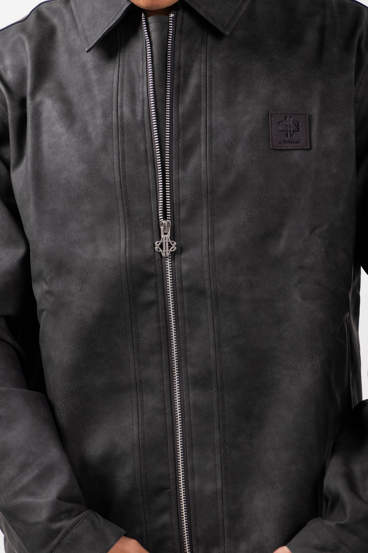 Vittorio Charcoal Coach Jacket