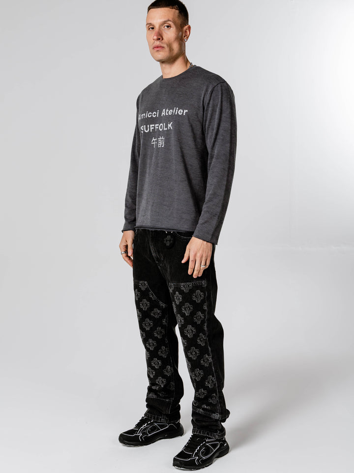 Silenzio Charcoal Long Sleeve T Shirt