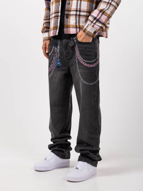 Armando Black Printed Denim