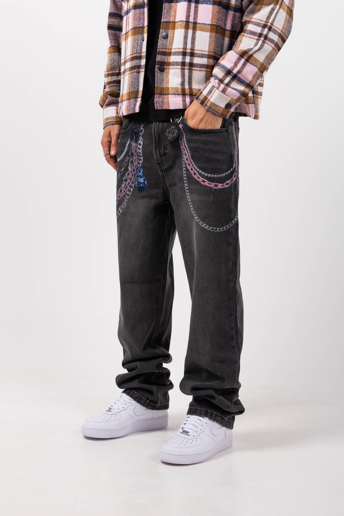 Armando Black Printed Denim