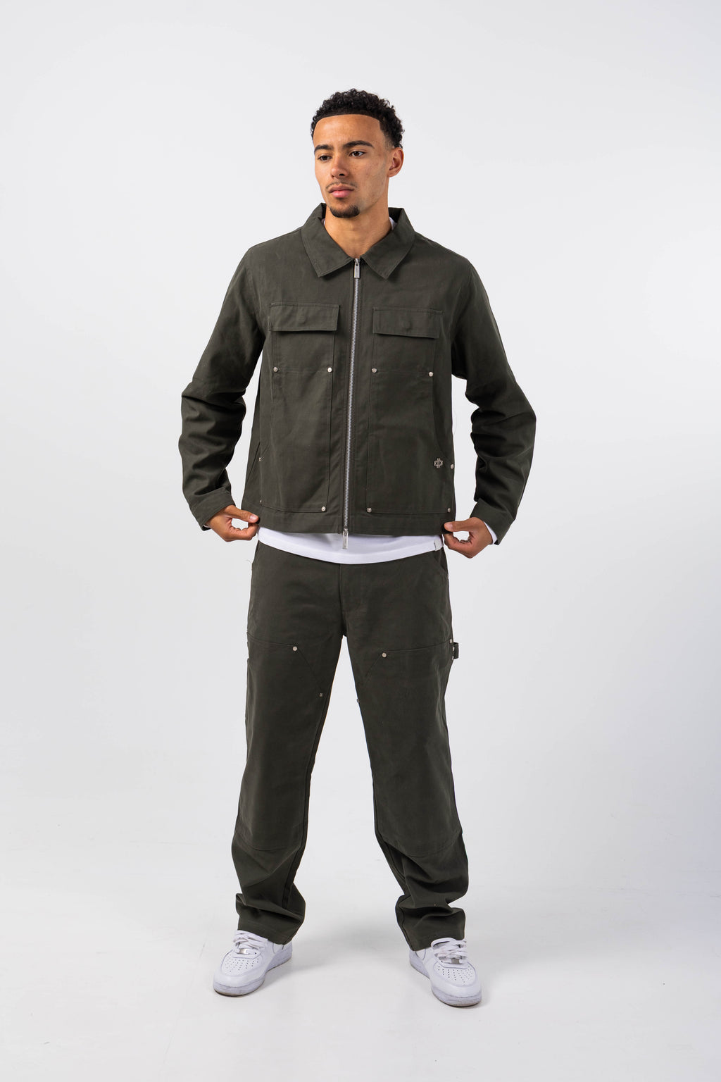 Wyatt Kakikleurig Twill Overhemd