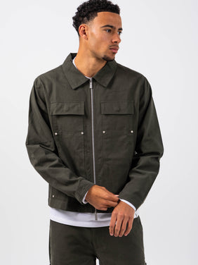 Wyatt Kakikleurig Twill Overhemd