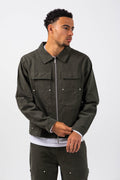 Wyatt Kakikleurig Twill Overhemd