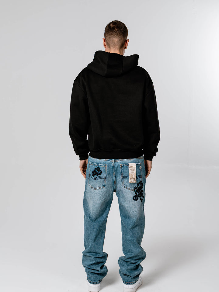 Celia Pearl Logo Black Hoodie