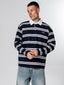 Benevito Navy Striped Longlseeve T Shirt