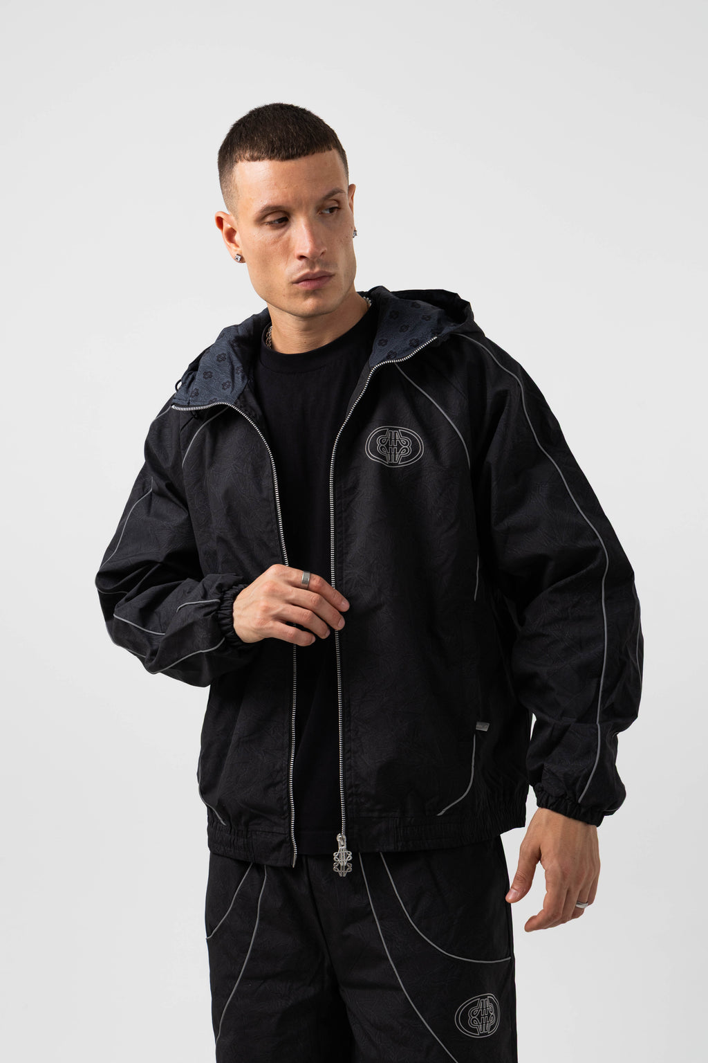 Ronin Reflective Black Windbreaker