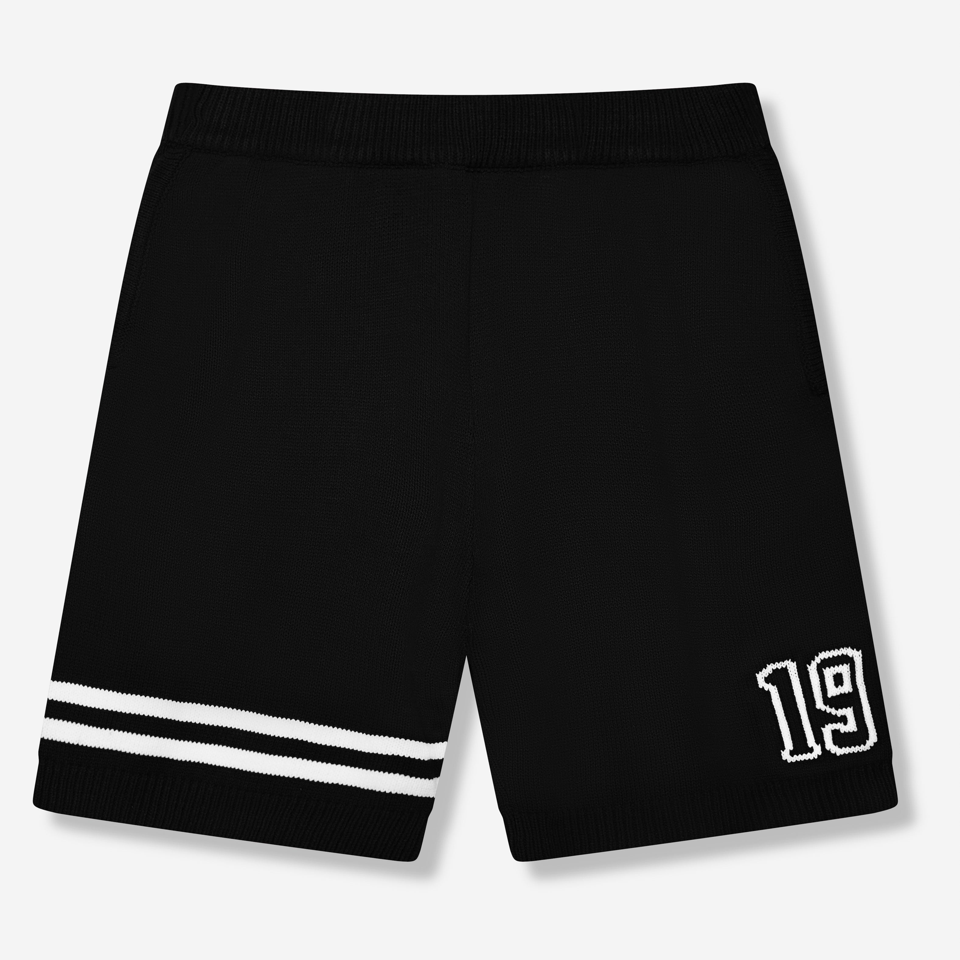 Nantes Gebreide Jersey Shorts Zwart