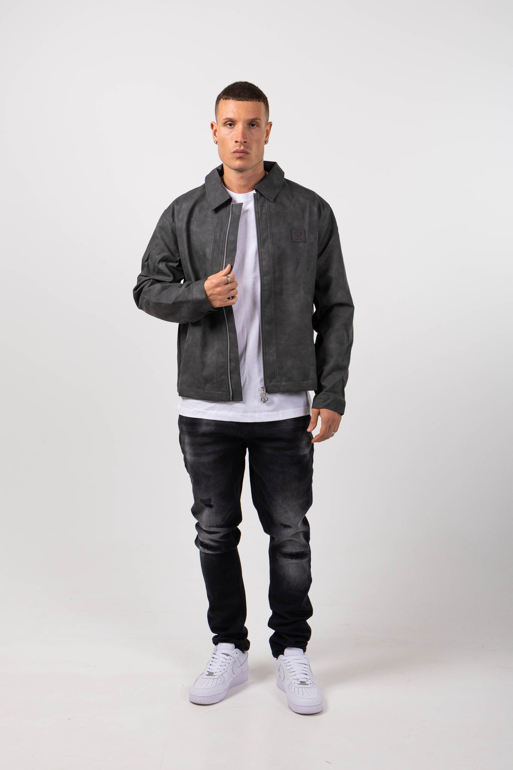 Vittorio Charcoal Coach Jacket