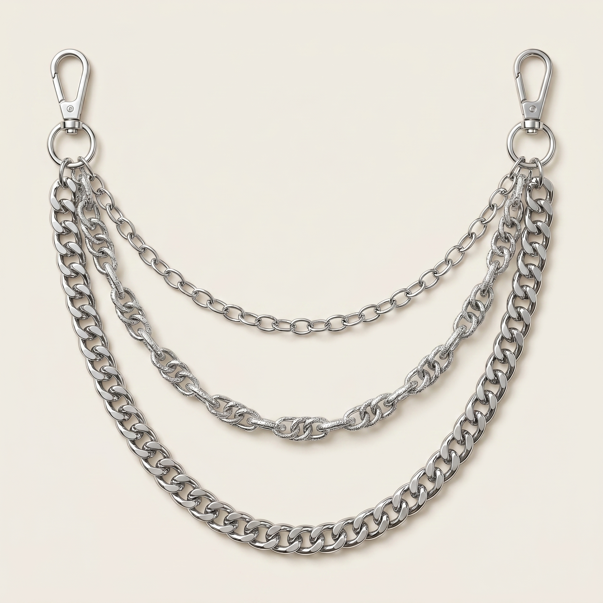 Zilveren Laagjes Ketting