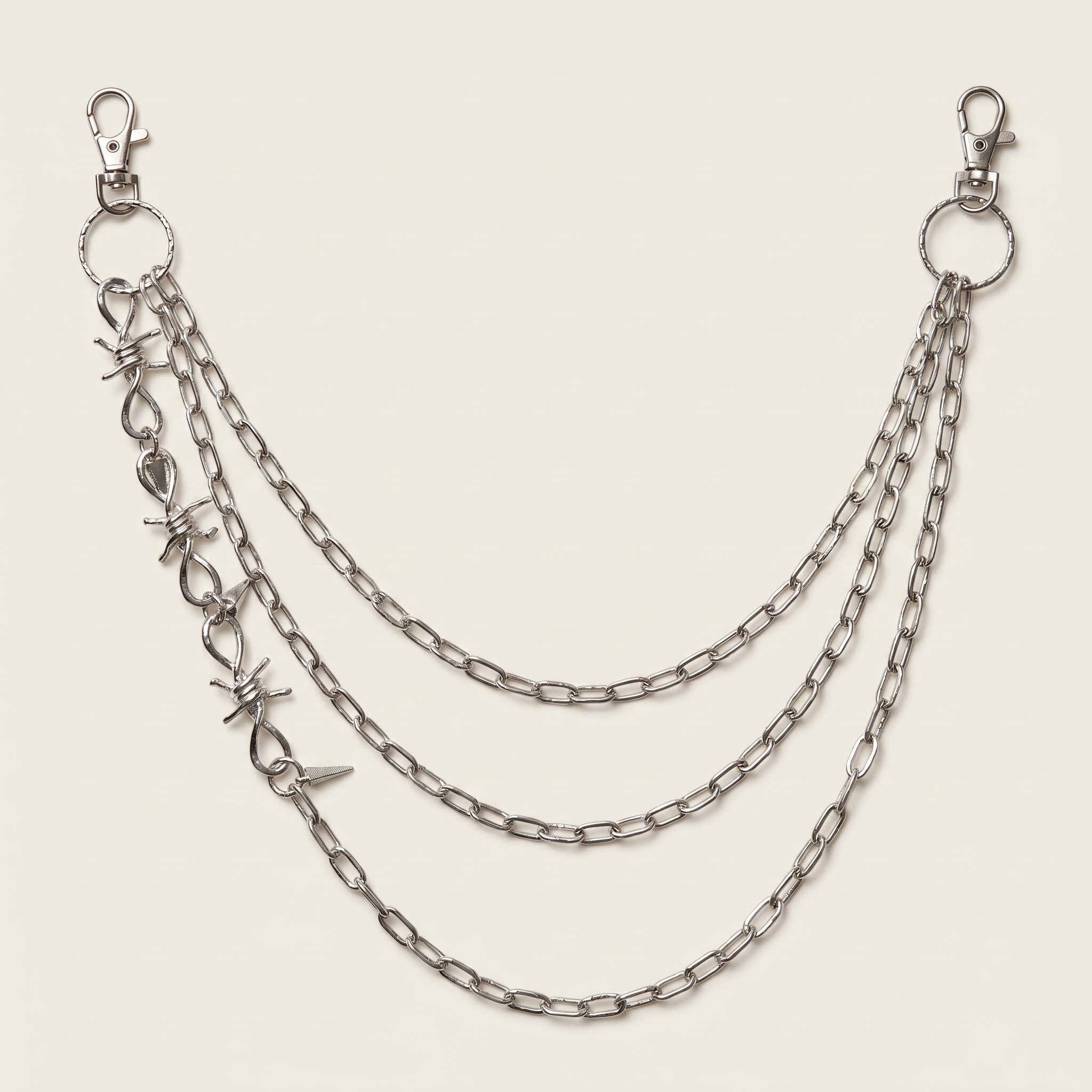 Gelaagde Zilveren Ketting