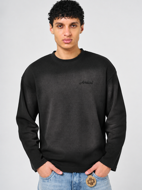 Pandan Black Waffle Long Sleeve T Shirt